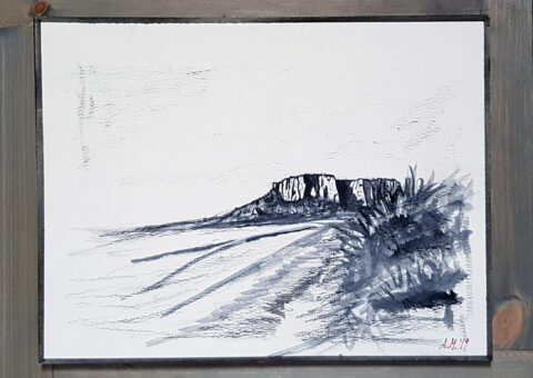 Bianconero 9 - acquarello su cartone 41x31 cm