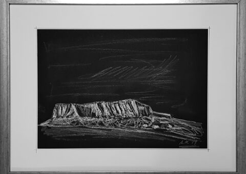Nerobianco 2 - pastello su cartone 28x21 cm