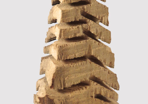 Albero medio 14x36 cm - scultura su legno