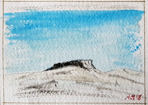 Biglietto di auguri 4 - acquarello 14,5x10,5 cm