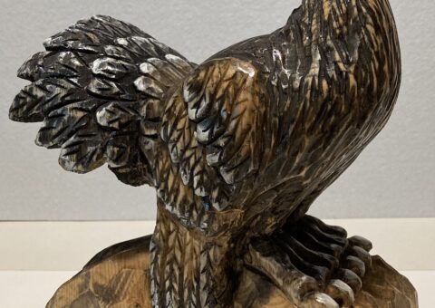 Gallo cedrone - scultura su cirmolo 20x12x26 cm