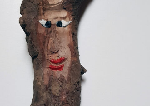 Gnomo su ramo 3 - 17x4 cm