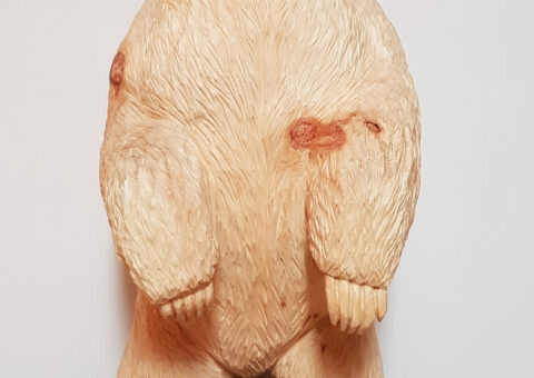 Ursus - scultura su cirmolo 60x28x22 cm