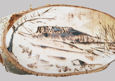Pietra pirografo 2 - pirografo su betulla 9x17 cm
