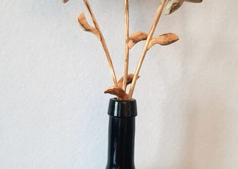 Stelle alpine fumè - scultura su cirmolo 36-40 cm x diam. 8-9 cm