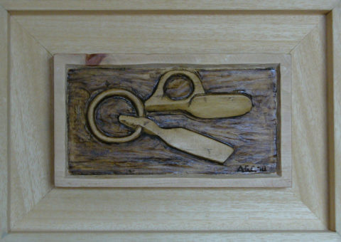 La vita del chiodo - bassorilievo su cirmolo 21x12 cm