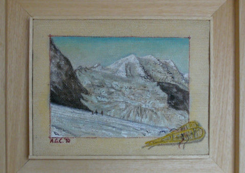 salendo ai Pizzi Palù - olio su tela 30x20 cm