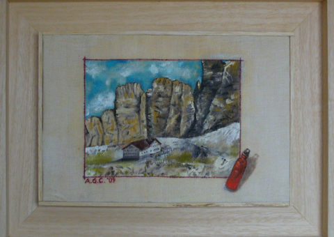 alla Ferrata Tridentina - olio su tela 30x20 cm