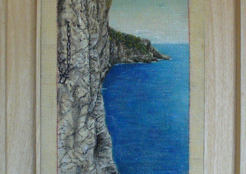 sullo spigolo (Gaeta) - olio su tela 20x30 cm