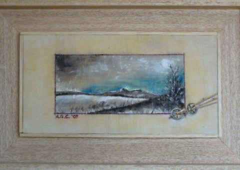 scendendo dall'Alpe di Succiso - olio su tela 30x15 cm