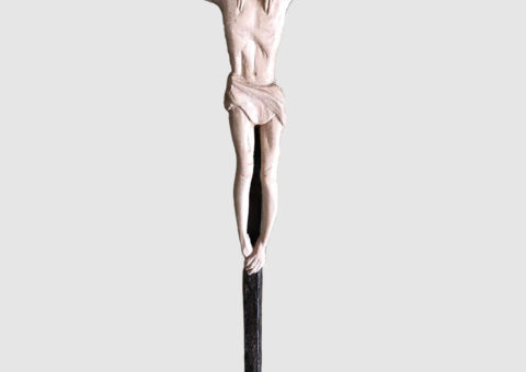 Gesù in Croce - scultura su tiglio 20x17 cm
