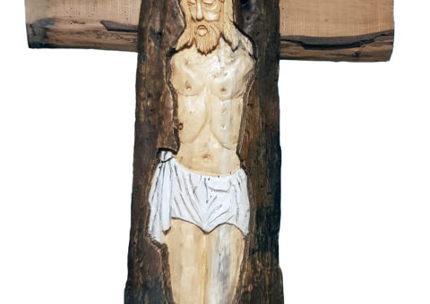 Passione - scultura su cirmolo 150x45x15cm