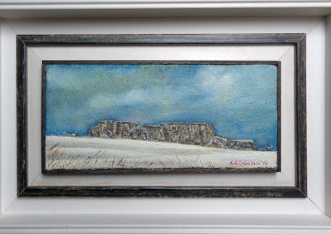 Casale - olio su tela 30x14 cm