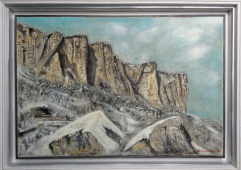 Piazzale - olio su tela 60x40 cm
