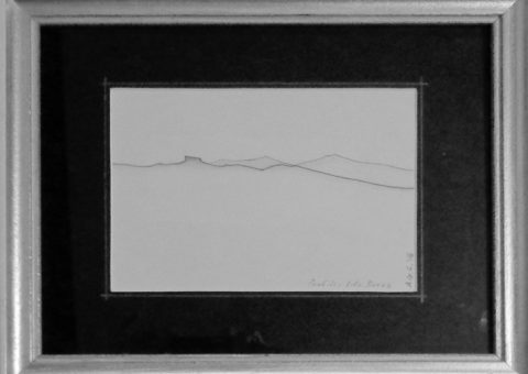 Profili: Villa Berza - carboncino su cartone 21x15 cm