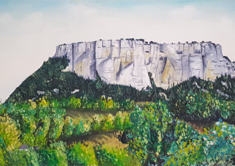 Il Sasso da Vologno - olio su tela 100x50 cm