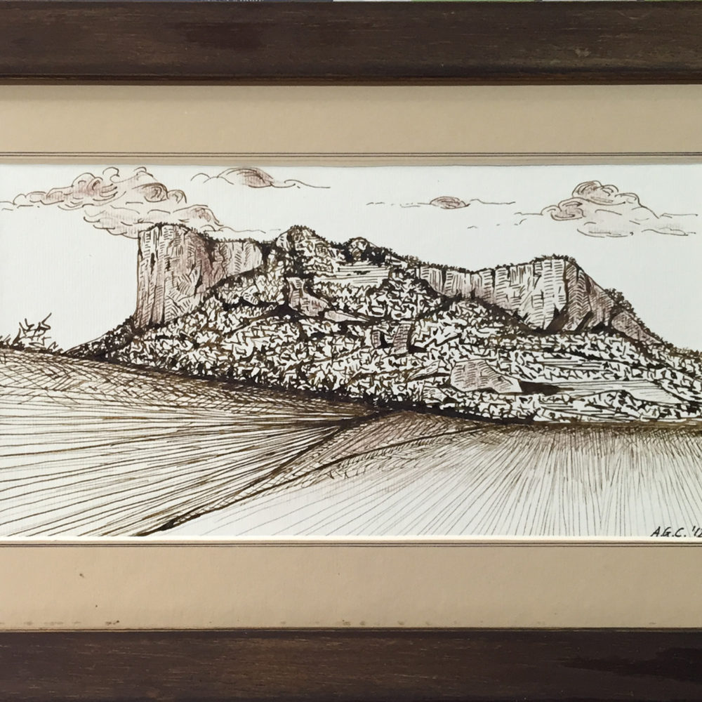 .... dalla Sassaia - china su cartone 25x13,5 cm