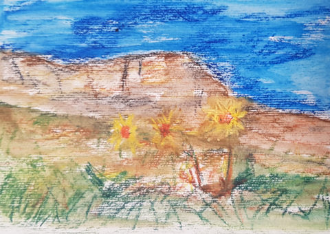 Senza titolo - acquarello su cartone 16x10 cm