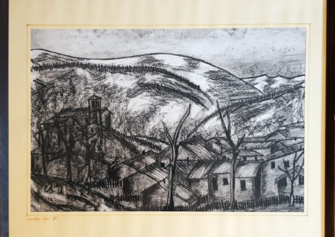 Cerreto Alpi - carboncino su cartone 47x32 cm (1993)