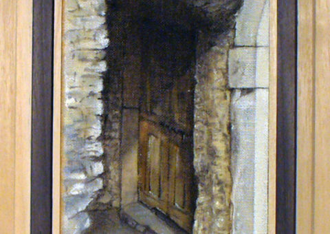 Via Portici, Dro (TN) - olio su tela 13x25 cm