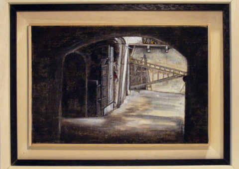 Piazza Repubblica 10, Dro (TN) - olio su tela 30x20 cm