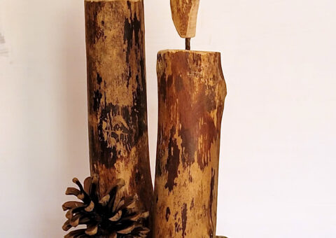 Cero 1 - scultura su legno 14x8x24 cm