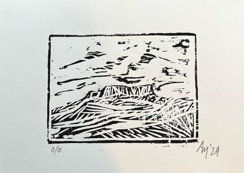 Bismantova alla rovescia - stampa su cartone 28x20 cm