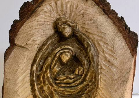 Natività su cedro - 32x35x10 cm