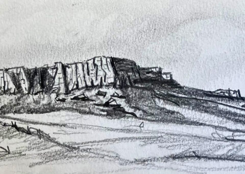 Solo matita - Bismantova da Maro - matita su cartone 28,5x19,5 cm