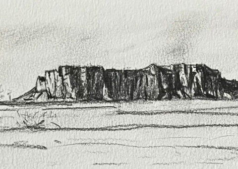 Solo matita - Bismantova da Vologno - matita su cartone 28,5x19,5 cm
