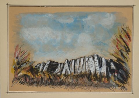 Zona Campo Pianelli - acquarello su cartone 20,5x14 cm
