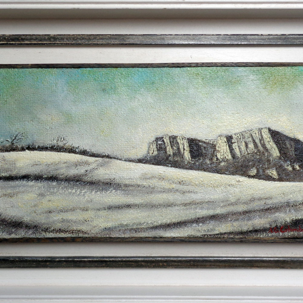Panorama Bismantovino - olio su tela 46x21 cm